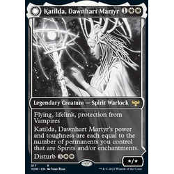 Magic löskort: Innistrad: Crimson Vow: Katilda, Dawnhart Martyr // Katilda's Rising Dawn (alternative art)