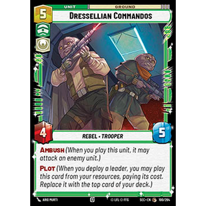 Star Wars: Unlimited Löskort: Secrets of Power: Dressellian Commandos