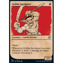 Magic löskort: Adventures in the Forgotten Realms: Goblin Javelineer (alternative art)