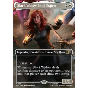 Magic löskort: Commander: Marvel Super Heroes: Black Widow, Intel Expert (Foil)