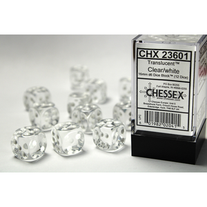 Translucent: Clear/white (12-die set)