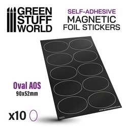 Oval Magnetic Sheet (90x52 mm) - Self Adhesive