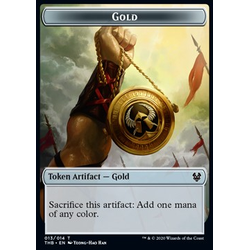 Magic löskort: Theros: Beyond Death: Gold Token // Satyr Token (Foil)