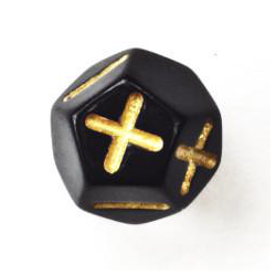 Doublefudge (Fate): Glossy Black with Gold