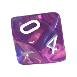 Transparent: Purple/White (D10)