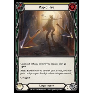 FaB Löskort: Arcane Rising First: Rapid Fire (Rainbow Foil)