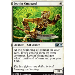 Magic löskort: Core Set 2019: Leonin Vanguard (Foil)
