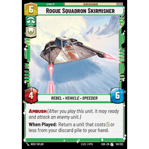 Star Wars: Unlimited Löskort: Spark of Rebellion: Rogue Squadron Skirmisher (Foil)