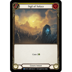 FaB Löskort: Welcome to Rathe Unlimited: Sigil of Solace (Yellow) (Rainbow Foil)