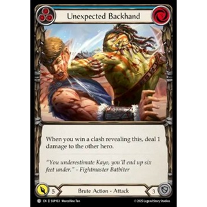 FaB Löskort: Super Slam: Unexpected Backhand (Blue) (Rainbow Foil)