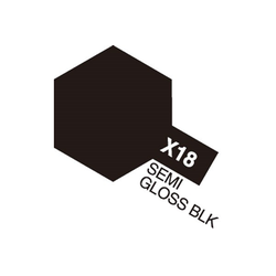 Tamiya: X-18 Semi Gloss Black (10ml)