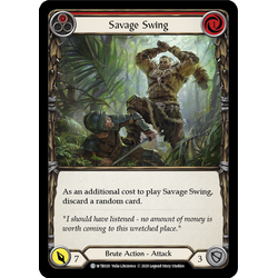 FaB Löskort: Welcome to Rathe Unlimited: Savage Swing (Red) (Rainbow Foil)