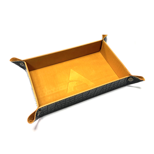 Alphaspel: Rectangular Dice Tray Dragonskin - Gold Yellow