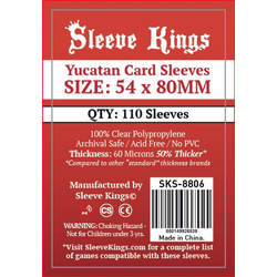 Card Sleeves "Yucatan" Clear 54x80mm (110) (Sleeve Kings)