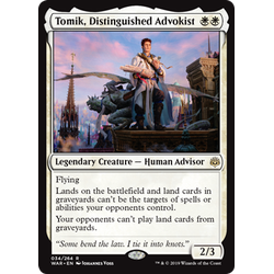 Magic löskort: War of the Spark: Tomik, Distinguished Advokist (Prerelease Foil)