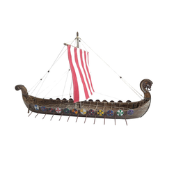 Viking Ship Hull with Figureheads