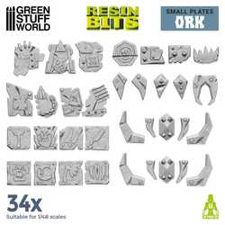 Green Stuff World: Small Ork plates - 3D printed