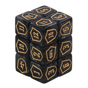 Vaettir Workshop: Shield Counter Dice 16mm Pearl Black (12)