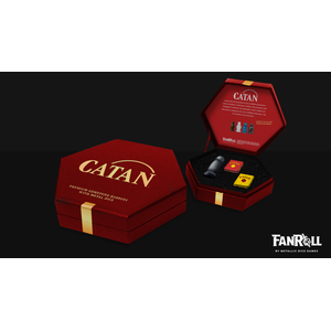 CATAN Premium Robber & Metal Dice Set: Hematite