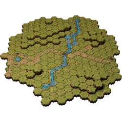 Lorescape Modular Hex-terrain Mega Pack: Grassland Battlefield
