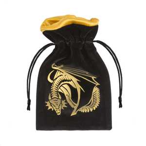 Dice Bag: Dragon Bag (Black & Golden Velour)