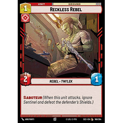 Star Wars: Unlimited Löskort: Secrets of Power: Reckless Rebel
