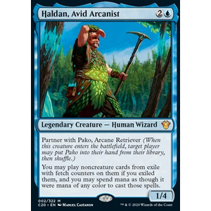 Magic löskort: Commander 2020: Haldan, Avid Arcanist (Foil)
