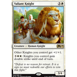 Magic löskort: Core Set 2019: Valiant Knight (Foil)