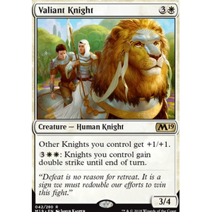 Magic löskort: Core Set 2019: Valiant Knight (Foil)