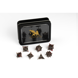 Void Series: Silver Mimic 7-die set (Metal Dice)