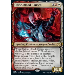 Magic löskort: Innistrad: Crimson Vow: Odric, Blood-Cursed (alternative art) (Foil)