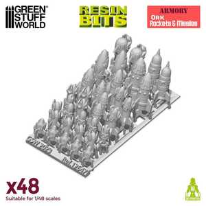 Green Stuff World: Ork Rockets & Missiles - 3D Printed
