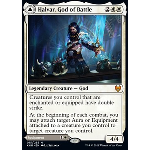 Magic löskort: Kaldheim: Halvar, God of Battle // Sword of the Realms