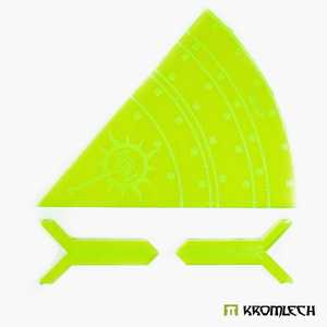 Regiment Wheel Ruler and Front Arc Markers - Green