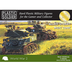 15mm WWII (American/British): Easy Assembly Stuart M5A1 (Late) Tank (5)