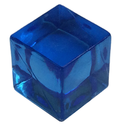 Spelpjäs: Ice Cube 8mm - Transparent, Blue (1st)