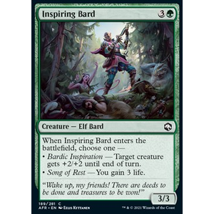 Magic löskort: Adventures in the Forgotten Realms: Inspiring Bard