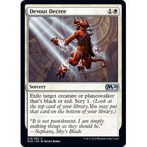 Magic löskort: Core Set 2020: Devout Decree