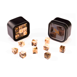 D6 Series: Marble, Chocolate & Cream - 18-die Set