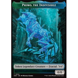 Magic löskort: Duskmourn: House of Horror: Primo, the Indivisible Token (Green and Blue 0/0)