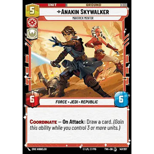Star Wars: Unlimited Löskort: Twilight of the Republic: Anakin Skywalker, Maverick Mentor