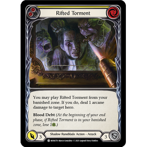 FaB Löskort: Monarch 1st Edition: Rifted Torment (Yellow) (Rainbow Foil)