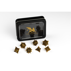 Void Series: Brass Mimic 7-die set (Metal Dice)