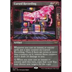 Magic löskort: Duskmourn: House of Horror: Cursed Recording (alternative art)