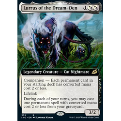 Magic löskort: Ikoria: Lair of Behemoths: Lurrus of the Dream-Den (alternative art) (Foil)