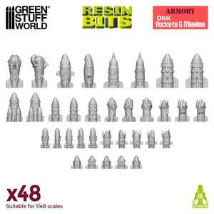 Green Stuff World: Ork Rockets & Missiles - 3D Printed