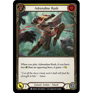 FaB Löskort: Monarch 1st Edition: Adrenaline Rush (Yellow) (Rainbow Foil)