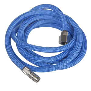 Braided hose complete, 2m / 6ft (3,3x7mm)  quick coupling nd 2.7mm - G 1/4"" female thread