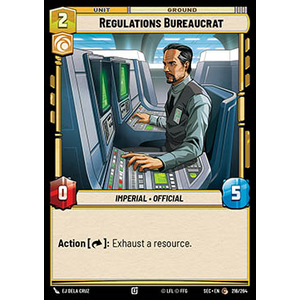 Star Wars: Unlimited Löskort: Secrets of Power: Regulations Bureaucrat