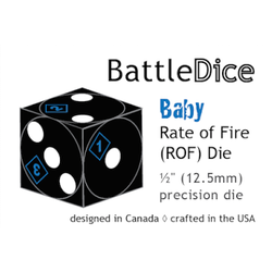 BattleDice 12,5mm Baby Rate of Fire Die - Teal (1)